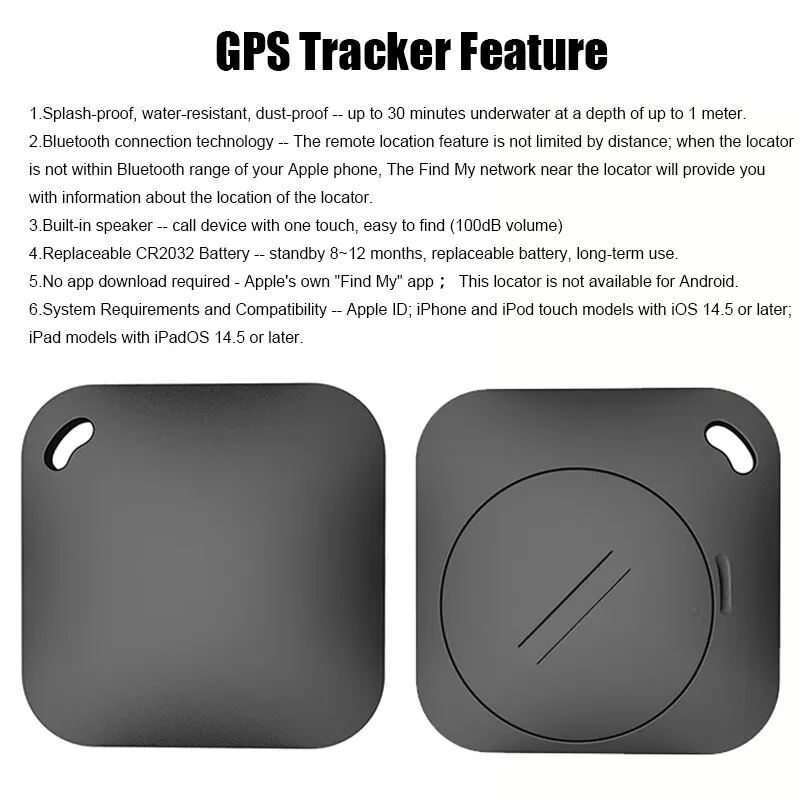 Smart Bluetooth GPS Tracker Work with Apple Find My APP ITag Anti Lost Reminder Device MFI Rated Locator Car Key Pet Kids Finder - Image 5