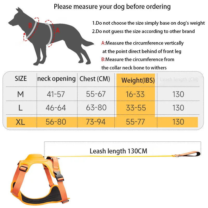 Dog Collar Harness for Medium Large Dogs Explosion-Proof Punch Breathable Adjustable Pet Harness Vest Outdoor Outdoor Training - Image 8