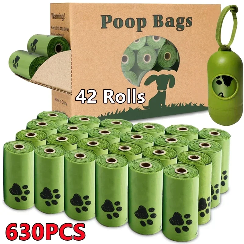 New Pet Biodegradable Trash Bag Dog Poop Bags Bulk Biobase Scented Poo Bag Degradable Cat Waste Bags Dog Poop Dispenser Gifts - Image 2