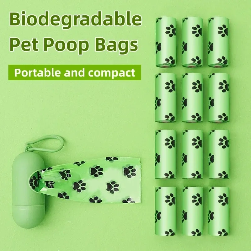 New Pet Biodegradable Trash Bag Dog Poop Bags Bulk Biobase Scented Poo Bag Degradable Cat Waste Bags Dog Poop Dispenser Gifts - Image 5