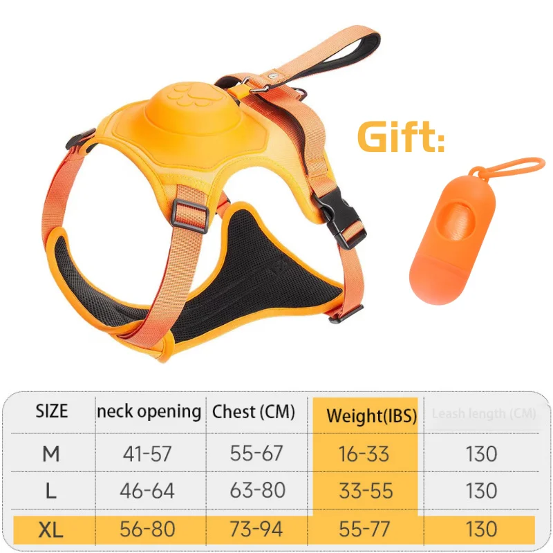 Dog Collar Harness for Medium Large Dogs Explosion-Proof Punch Breathable Adjustable Pet Harness Vest Outdoor Outdoor Training - Image 9