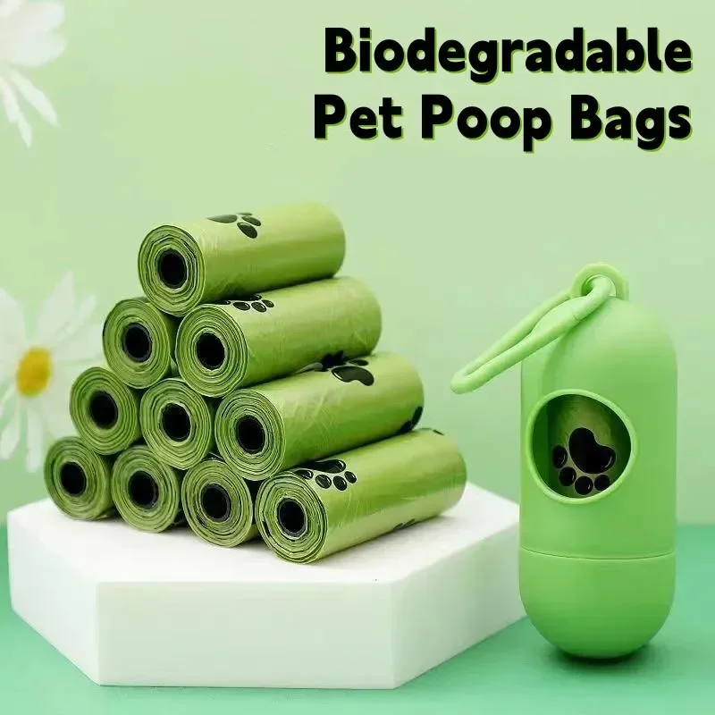 New Pet Biodegradable Trash Bag Dog Poop Bags Bulk Biobase Scented Poo Bag Degradable Cat Waste Bags Dog Poop Dispenser Gifts - Image 4