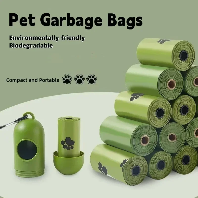New Pet Biodegradable Trash Bag Dog Poop Bags Bulk Biobase Scented Poo Bag Degradable Cat Waste Bags Dog Poop Dispenser Gifts - Image 3